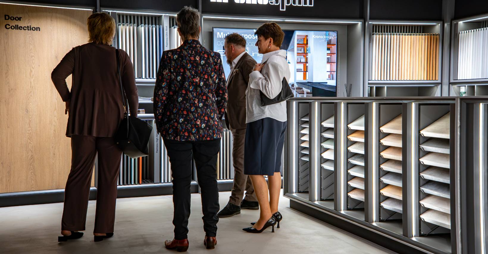 Kronospan&rsquo;s decorative surfaces, wood-based panels, and flooring are presented at full scale 