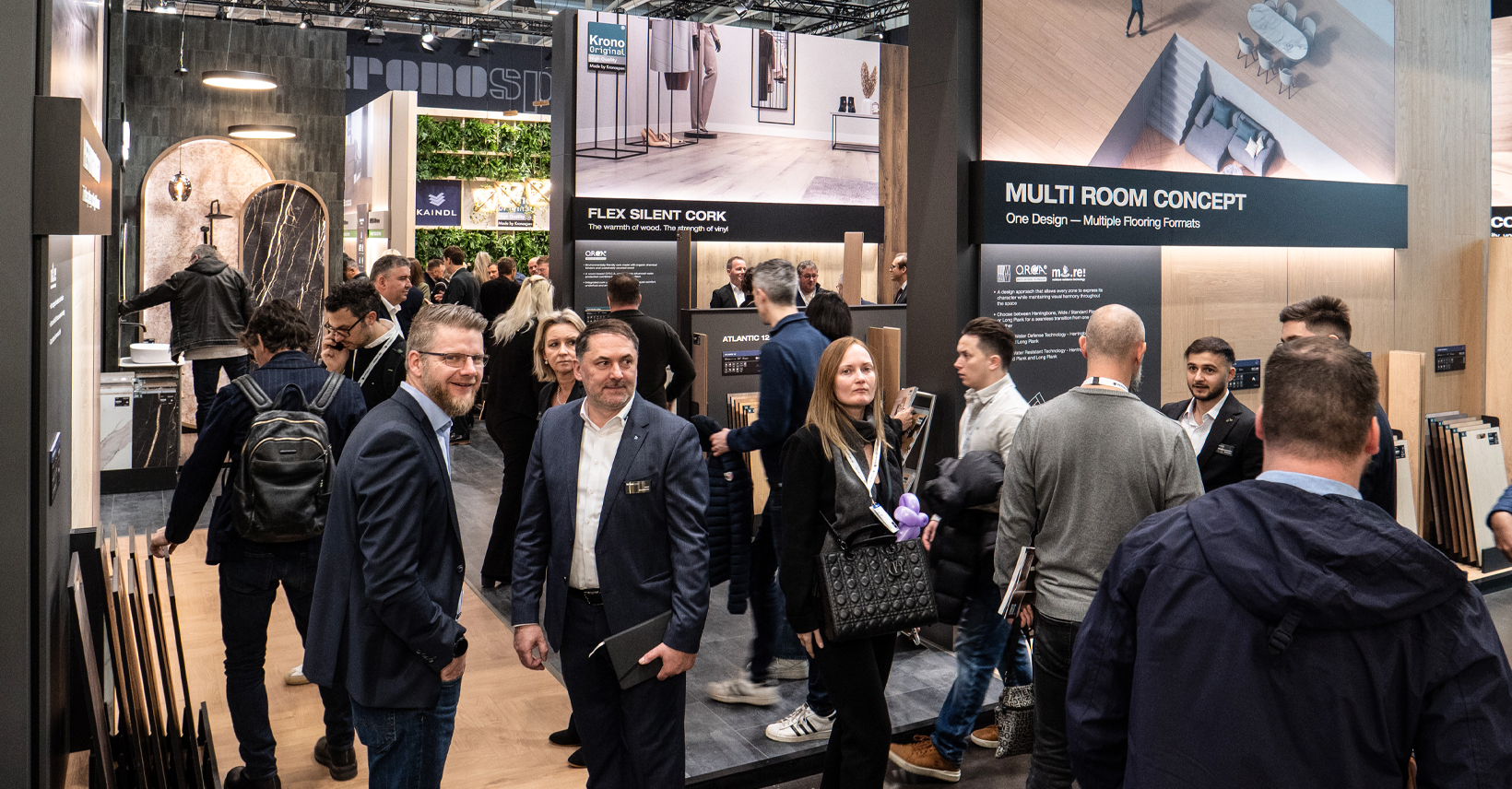 Multi Room concept These are cohesive decors in three flooring formats that create interest and, at the same time, a seamless design continuity across rooms while adapting to different layouts and architectural contexts.