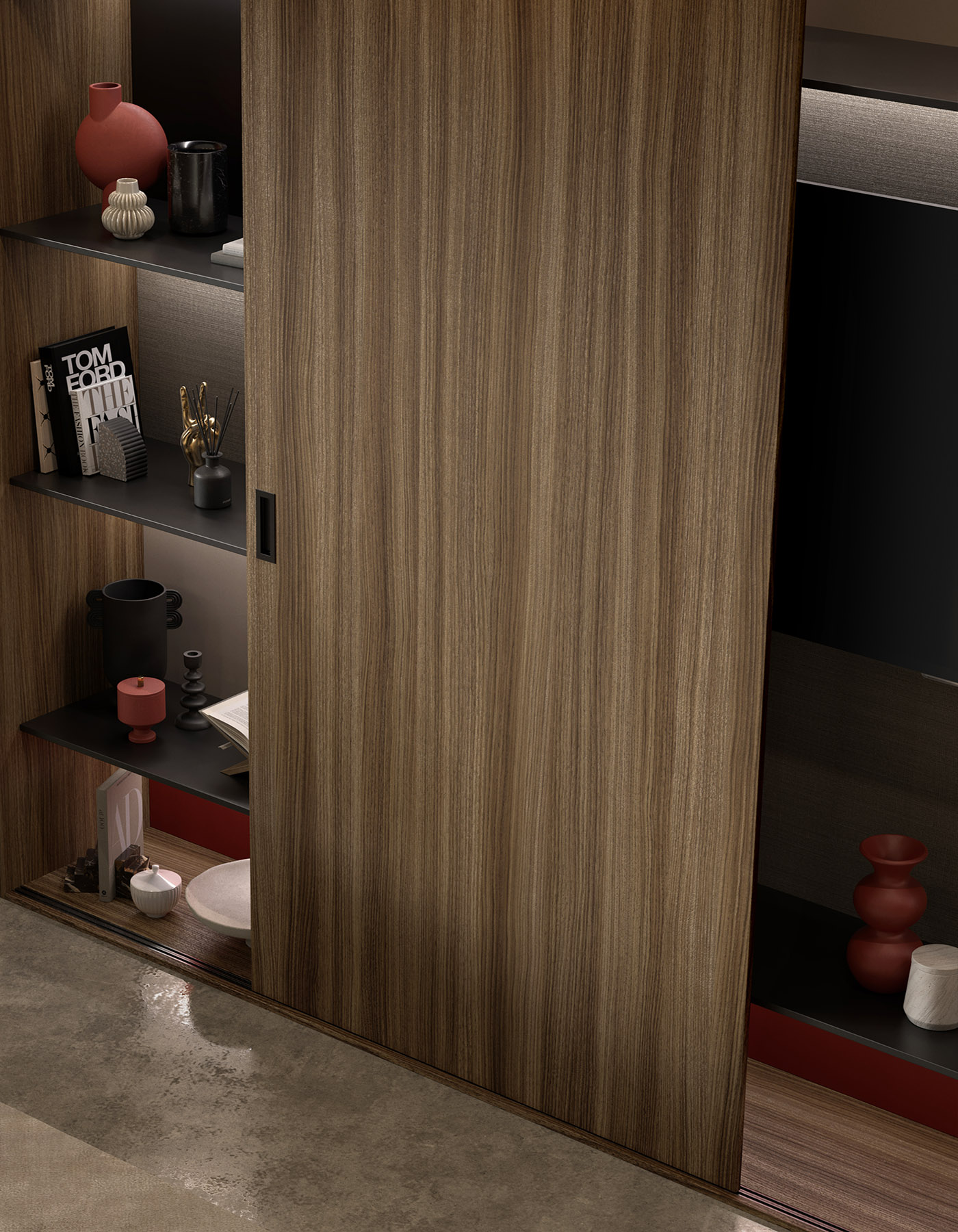 Interior with K546 Caramel Franklin Walnut