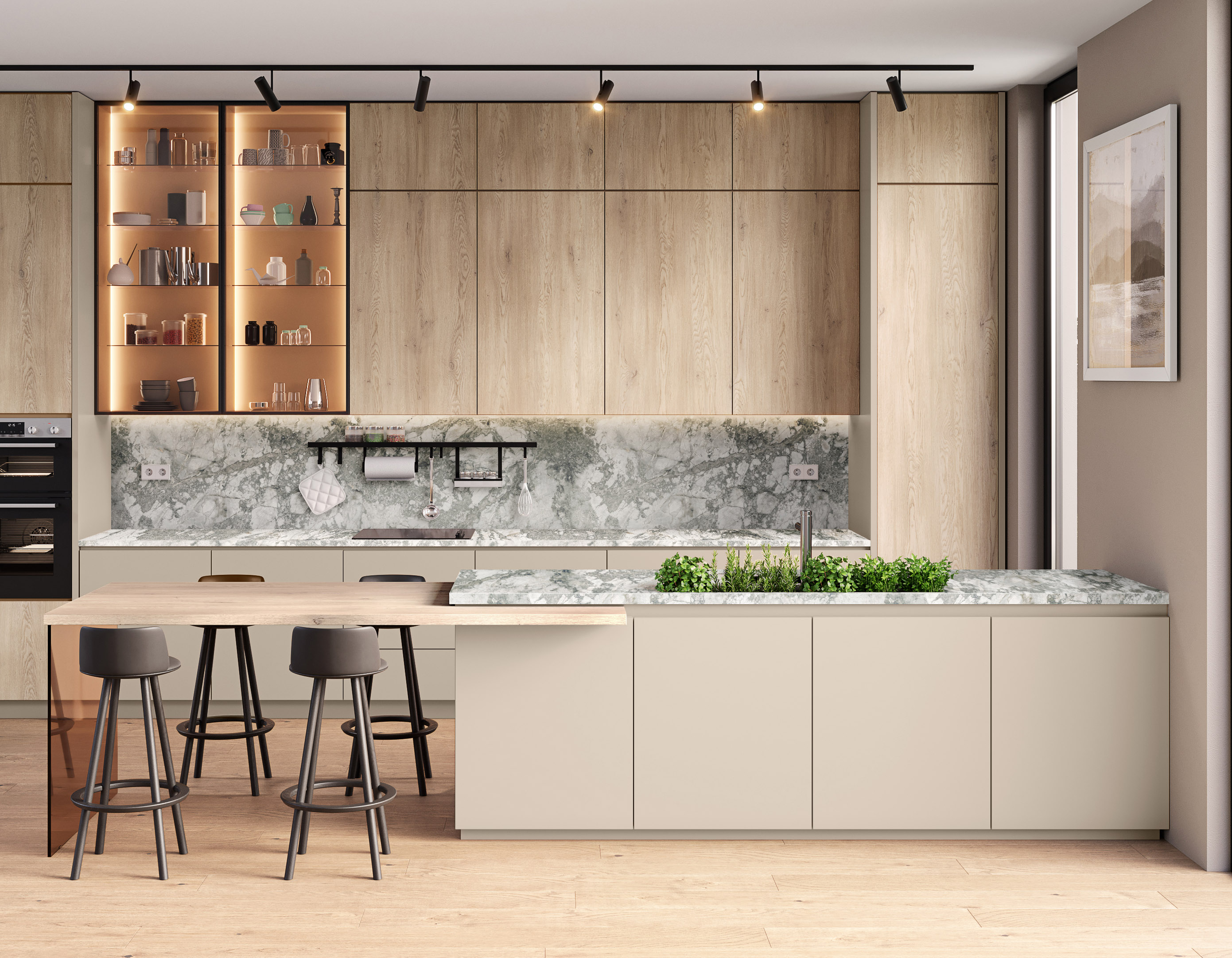 Interior with K2737 Cotta Cremona Oak