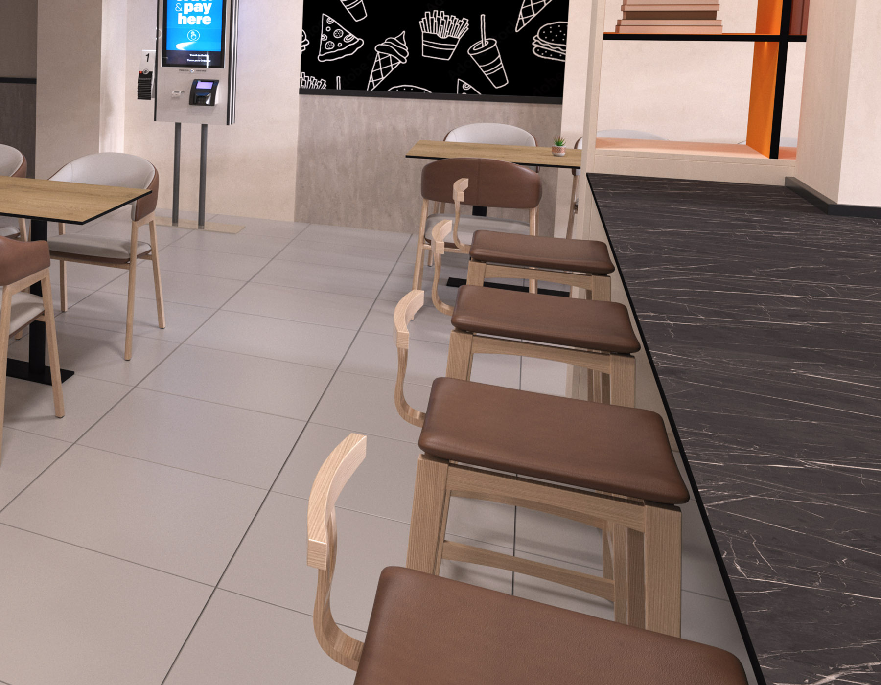 Interior with K409 Black Pietra Marble