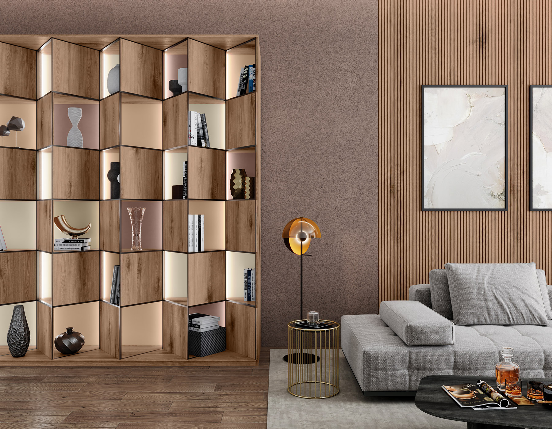Interior with K689 Natural Canella Strata