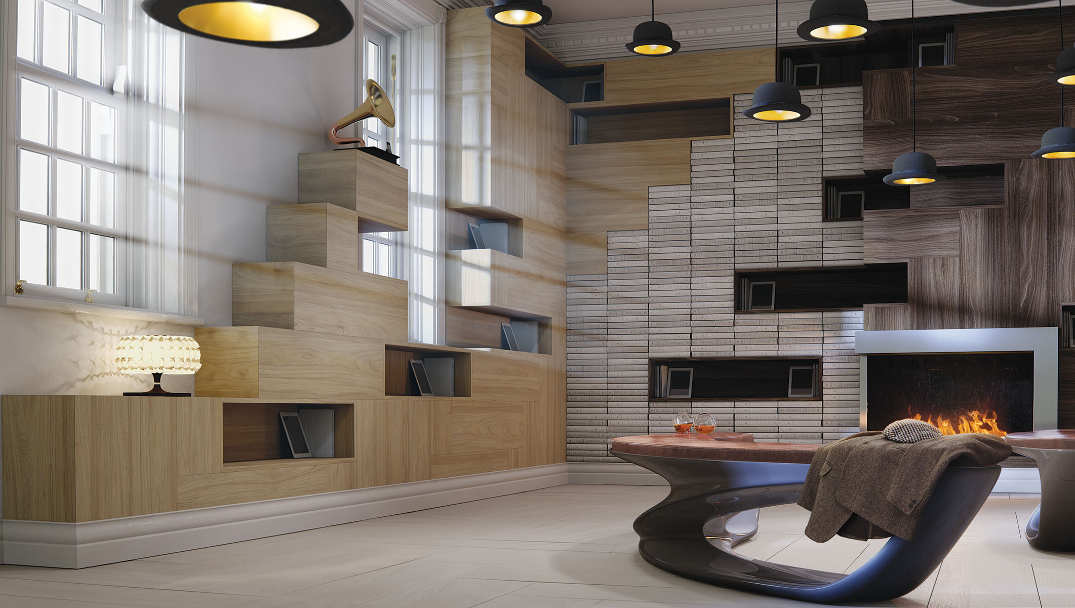 Interior with 5500 Natural Noble Elm