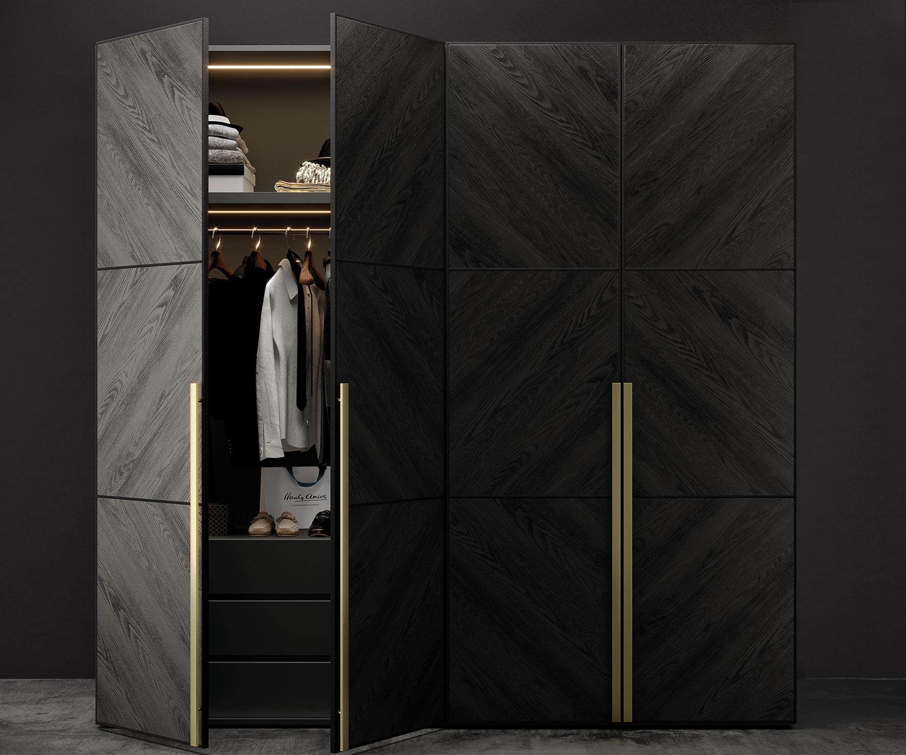 Interior with K534 Charcoal Arvadonna Chestnut