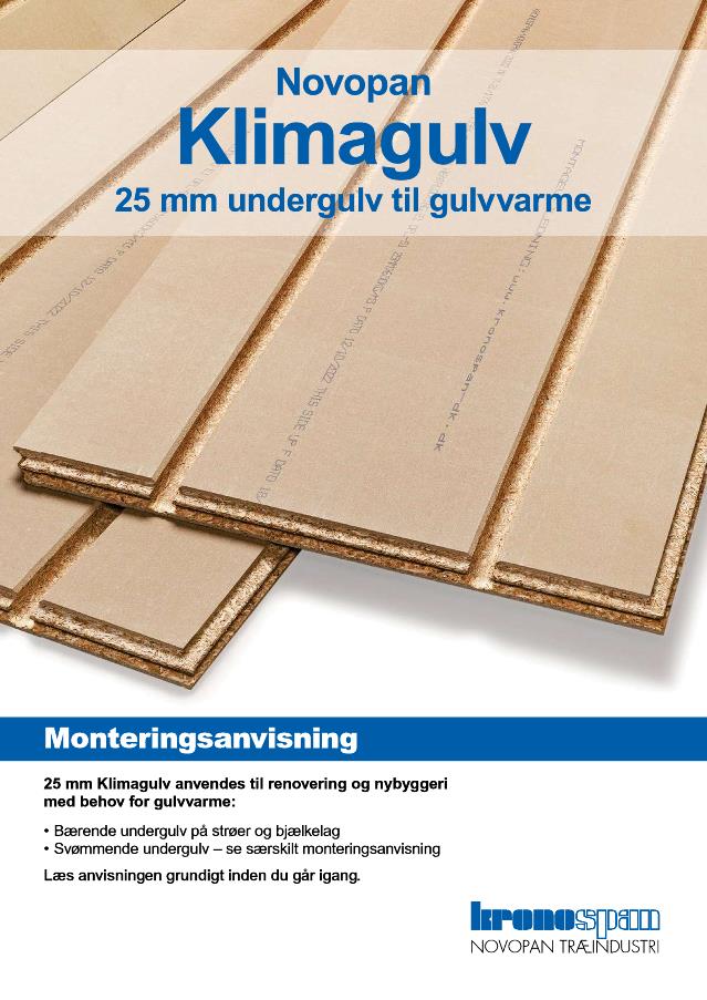 Novopan 25 mm Klimagulv