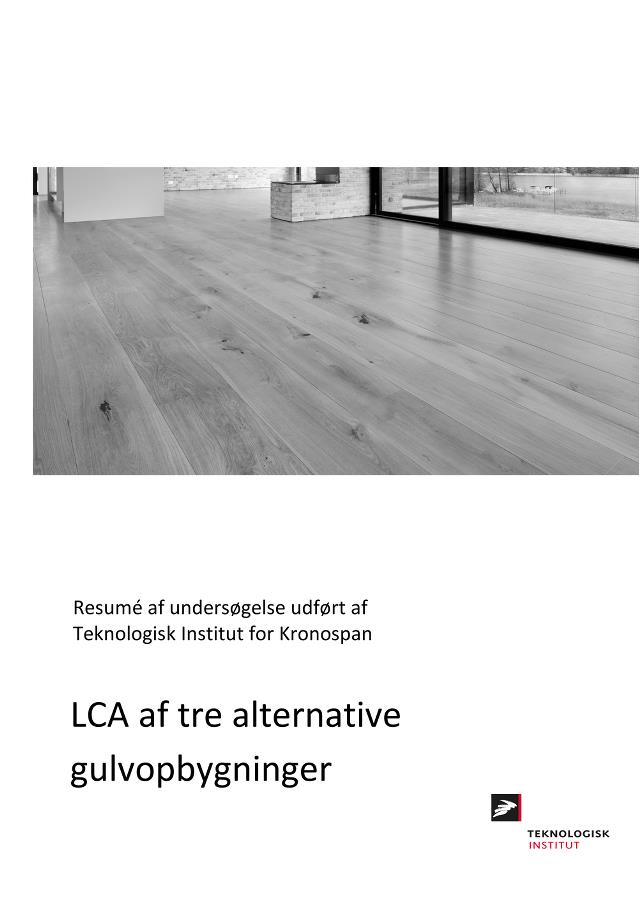LCA af tre alternative gulvopbygninger - Resumé