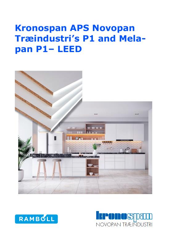 LEED Dokumentationspakke Spaandex P1 og Melapan P1