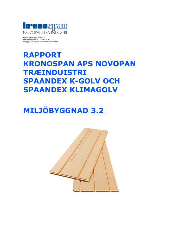 Miljöbyggnad K-golv och Klimagolv